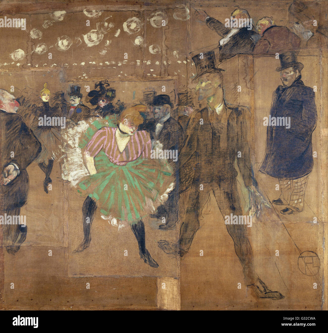 Henri de Toulouse-Lautrec - Panneaux Pour la Baraque De La Goulue, À la Foire du Trône - Musée d ' Orsay, Paris Stockfoto