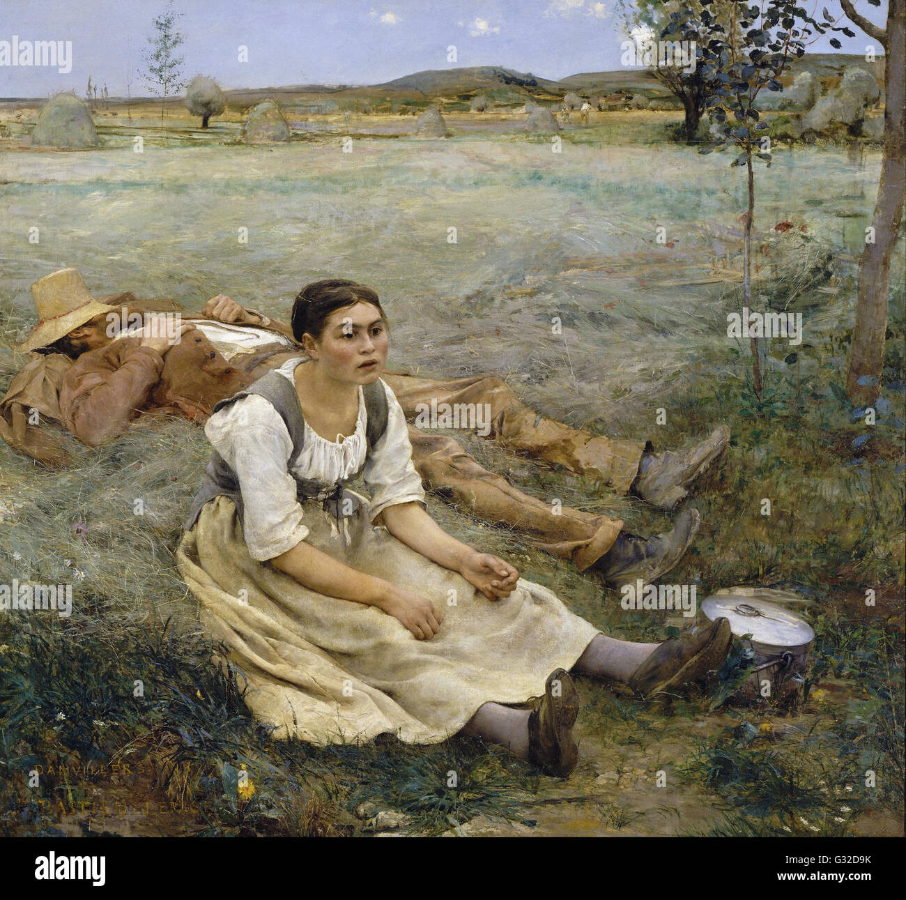 Jules Bastien-Lepage - Heu machen - Musée d ' Orsay, Paris Stockfoto