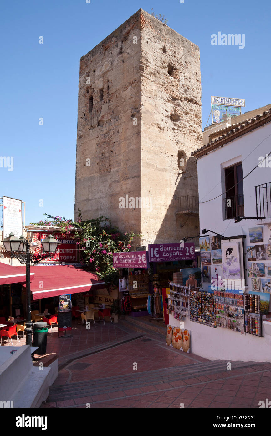 Turm in der Altstadt, Torremolinos, Provinz Malaga, Costa del Sol