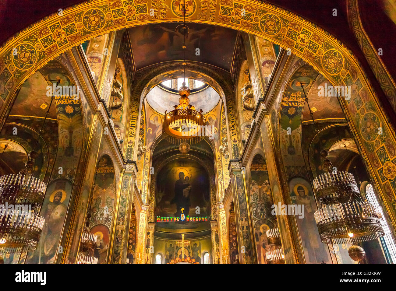 Basilika St. Volodymyr Kathedrale Kiew Ukraine.  St. Volodymyr wurde zwischen 1882 und 1896 erbaut. Stockfoto