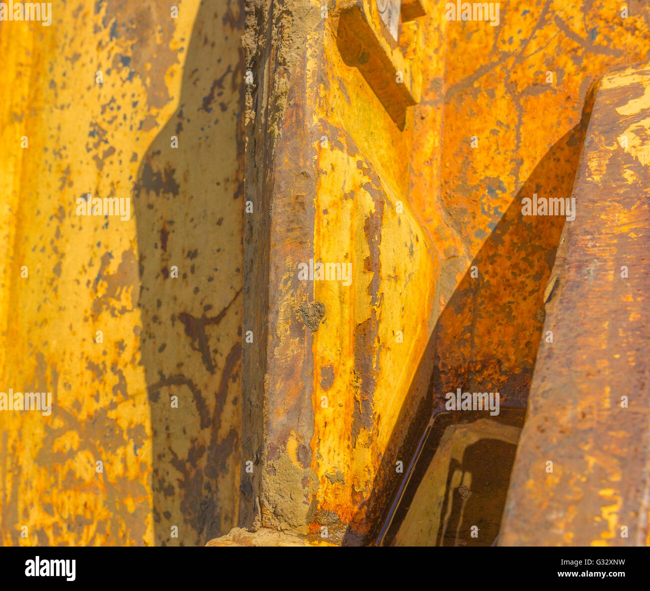Detail von einem schweren Baumaschinen Stockfoto