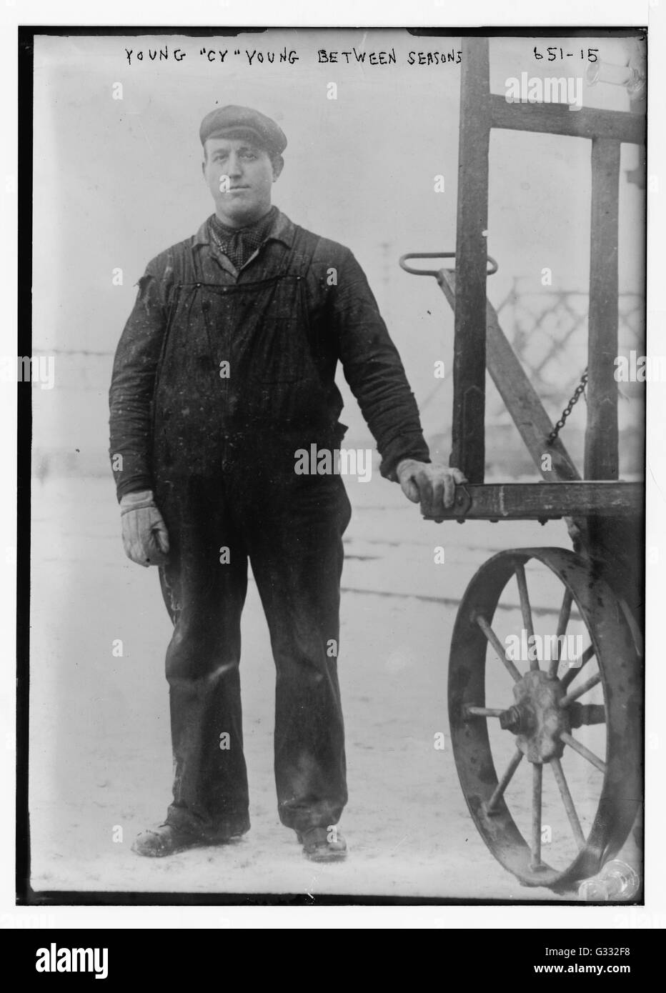 Denton True "Cy" Young (1867-1955) war ein Rekord-American League Baseball Krug, der während seiner Karriere Major League für 5 Mannschaften gespielt. Stockfoto