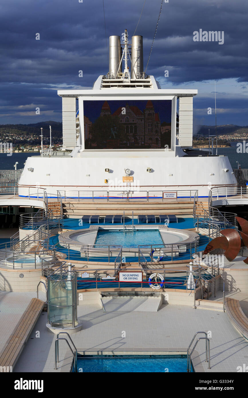 Kreuzfahrt Schiff, Insel in Hobart, Tasmanien, Australien Stockfoto