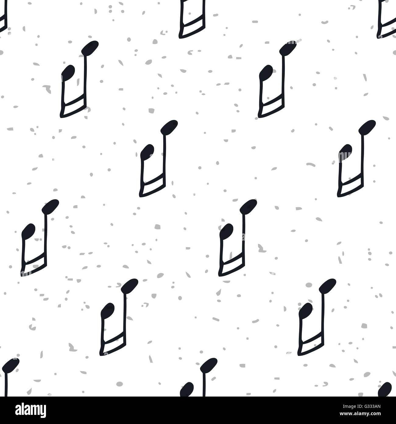 Nahtlose Muster mit Noten Stock Vektor