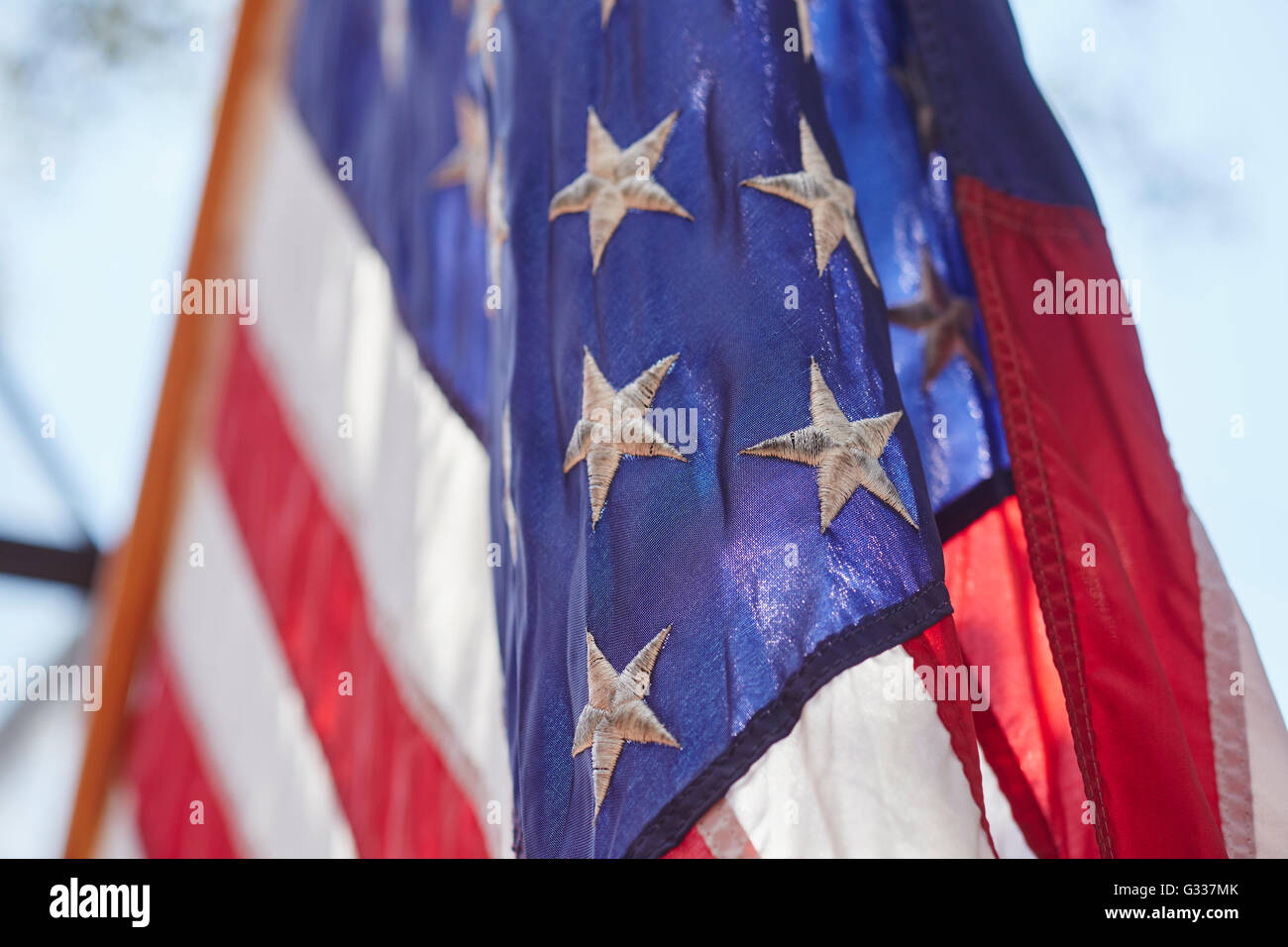 Amerikanische Flagge Detail, Lancaster County, Pennsylvania, USA Stockfoto