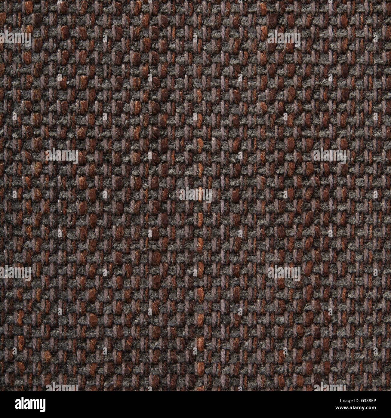 Brauner Stoff Textur. Nahaufnahme, Ansicht von oben. Stockfoto