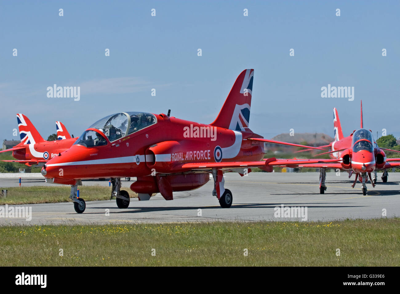 Rote Pfeile RAF Aerobatic Team Stockfoto