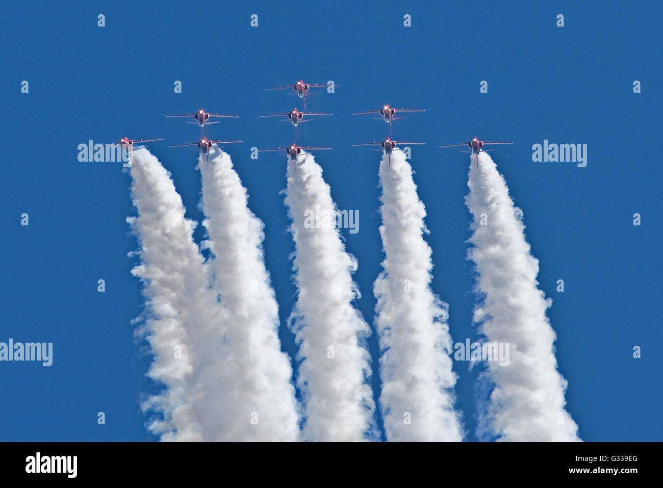 Rote Pfeile RAF Aerobatic Team Stockfoto