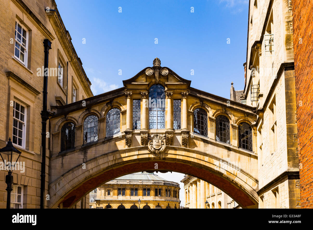 Hertford Brücke (Seufzerbrücke), Oxford, Oxfordshire, England, Vereinigtes Königreich Stockfoto
