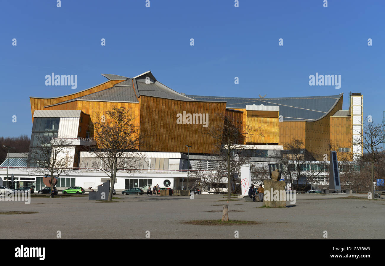 Philharmonie, Kulturforum, Tiergarten, Berlin, Deutschland Stockfoto