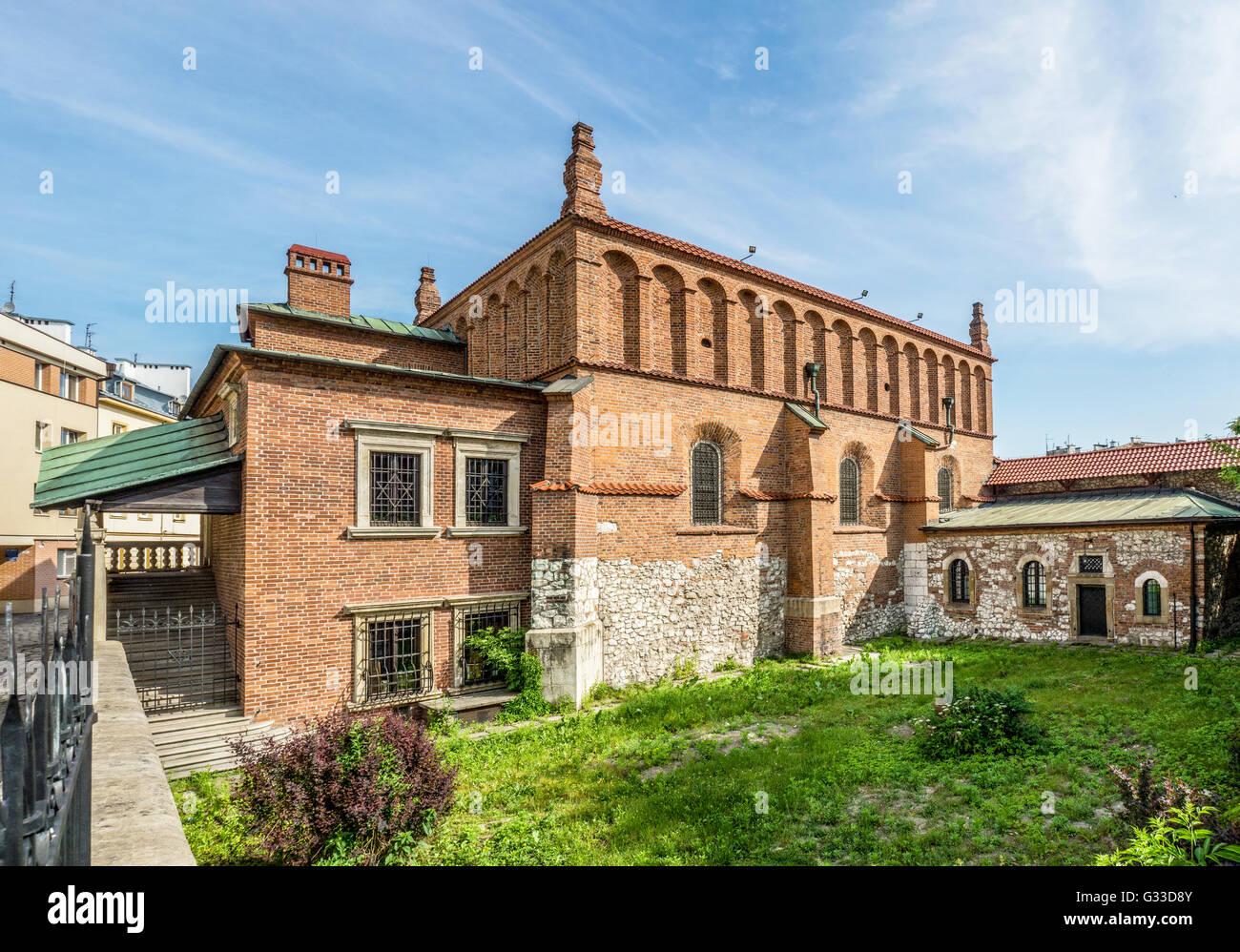 Alte Synagoge in Kazimierz-Viertel von Krakau, Polen Stockfoto