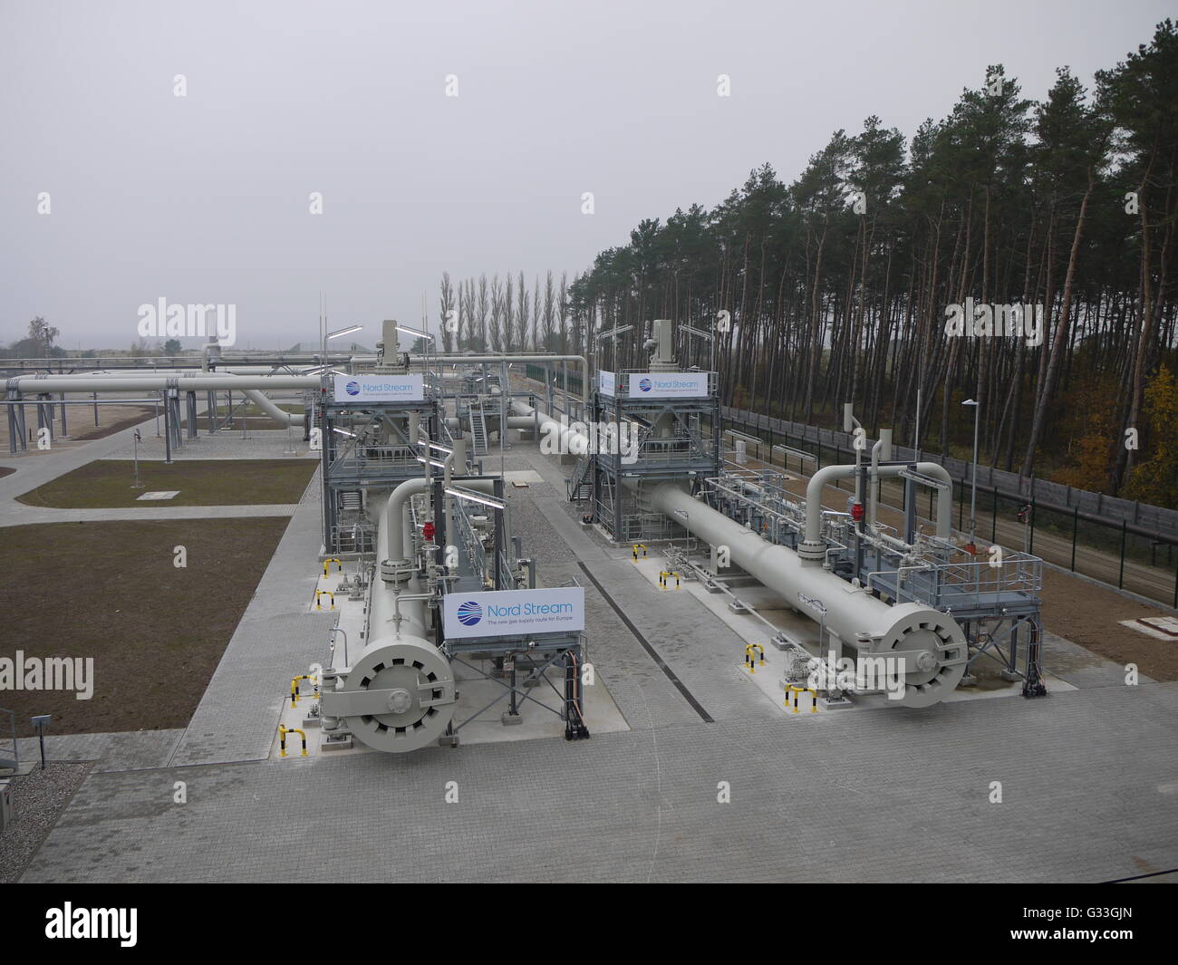 Nord Stream Gasleitung terminal in Norddeutschland Stockfoto