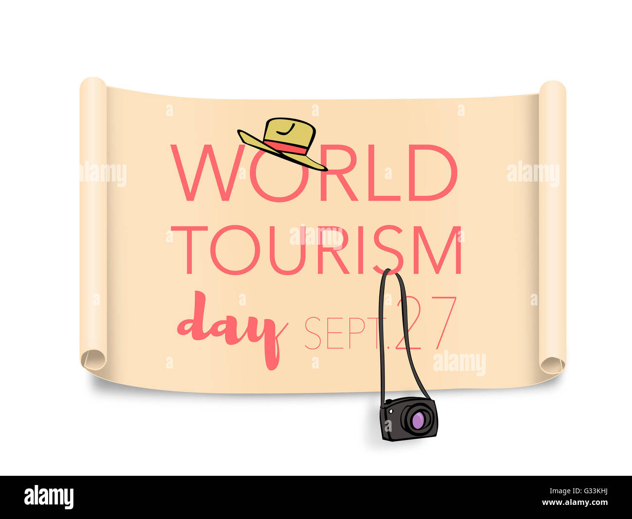 Welttourismustag, 27 September Stockfoto