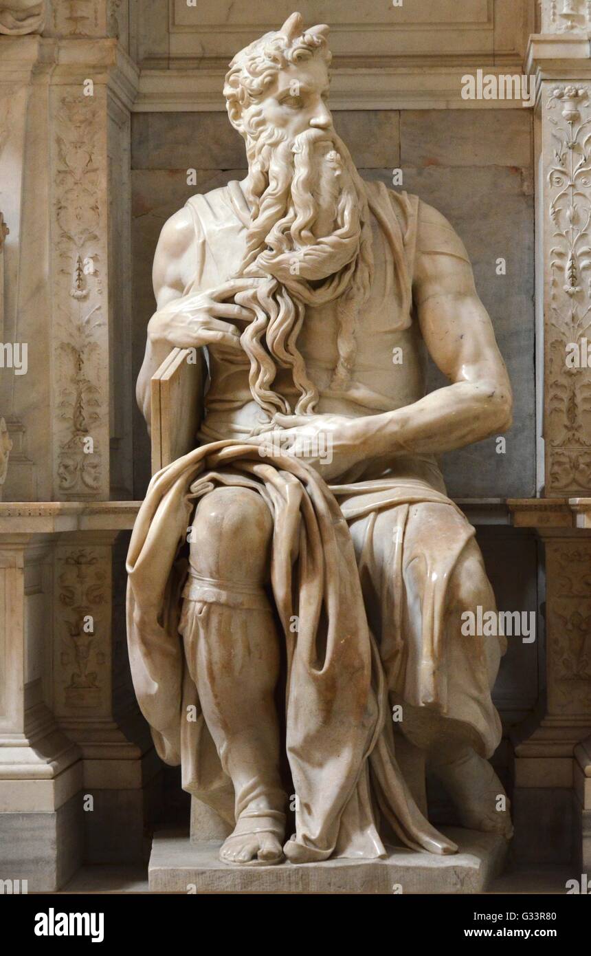 Moses von Michelangelo Stockfoto