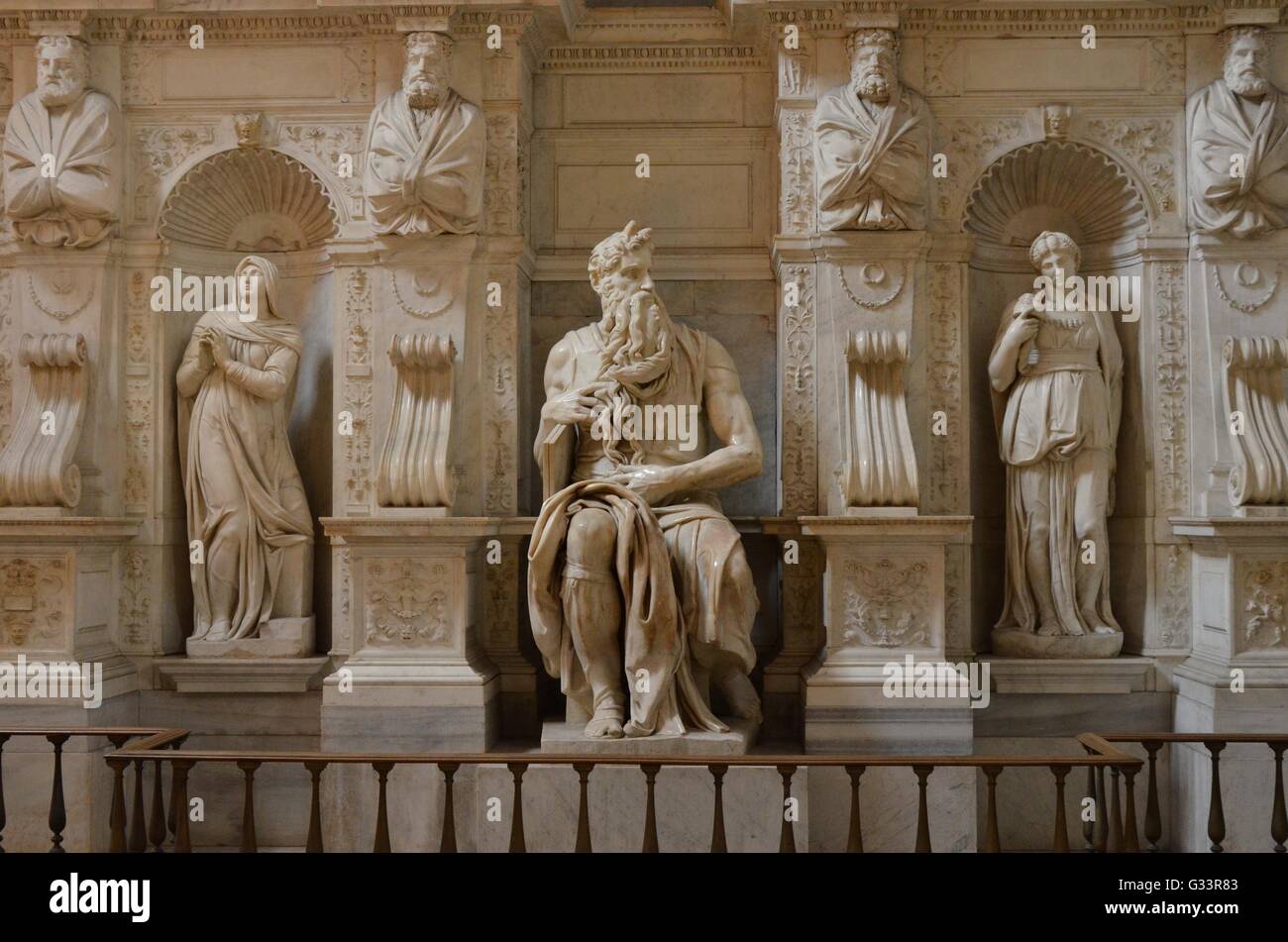 Moses von Michelangelo Stockfoto