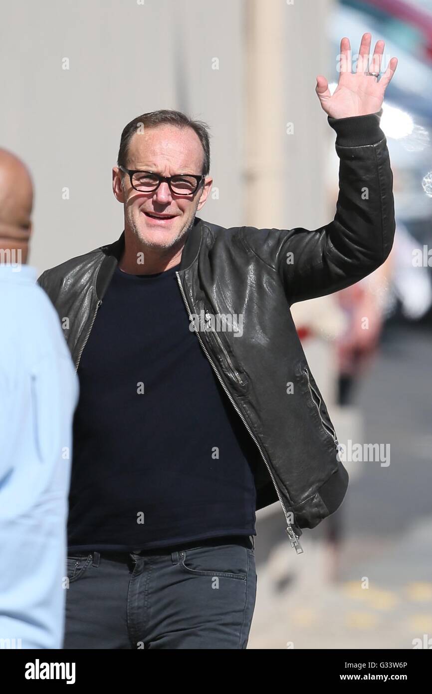 Clark Gregg gesehen kommen in den ABC-Studios für Jimmy Kimmel Live mit seiner Tochter Featuring: Clark Gregg Where: Los Angeles, California, Vereinigte Staaten von Amerika bei: 13. April 2016 Stockfoto