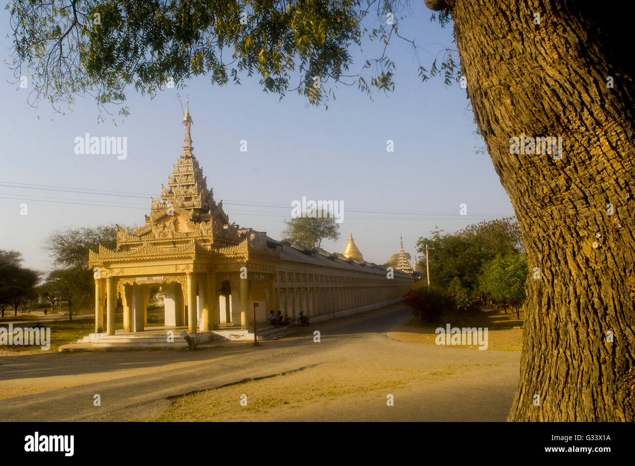 Asien, Wezigon Paya, Nyaung U, Bagan, Myanmar (Burma) Stockfoto