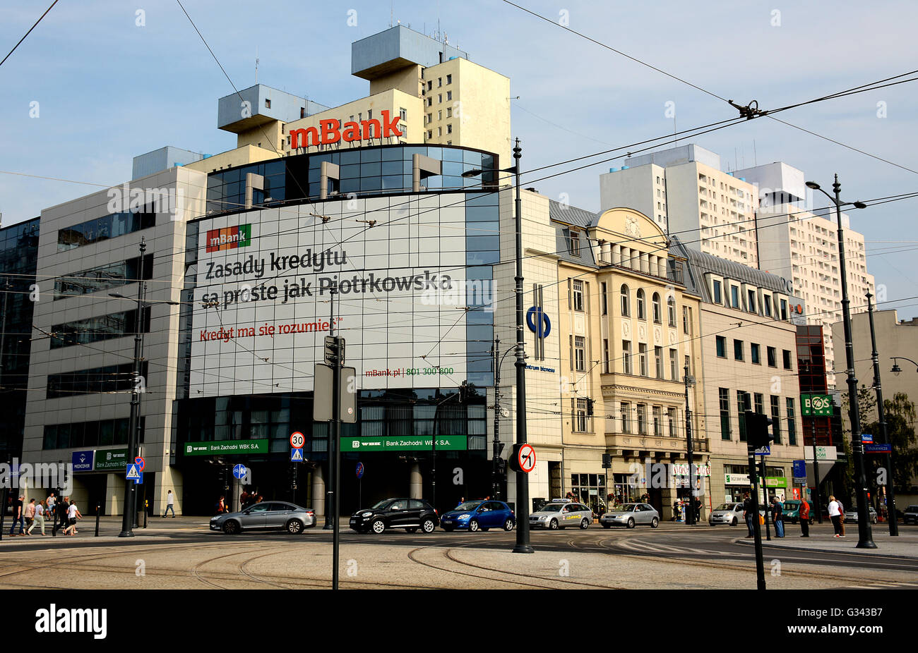 Straßenszene Lodz Polen Stockfoto