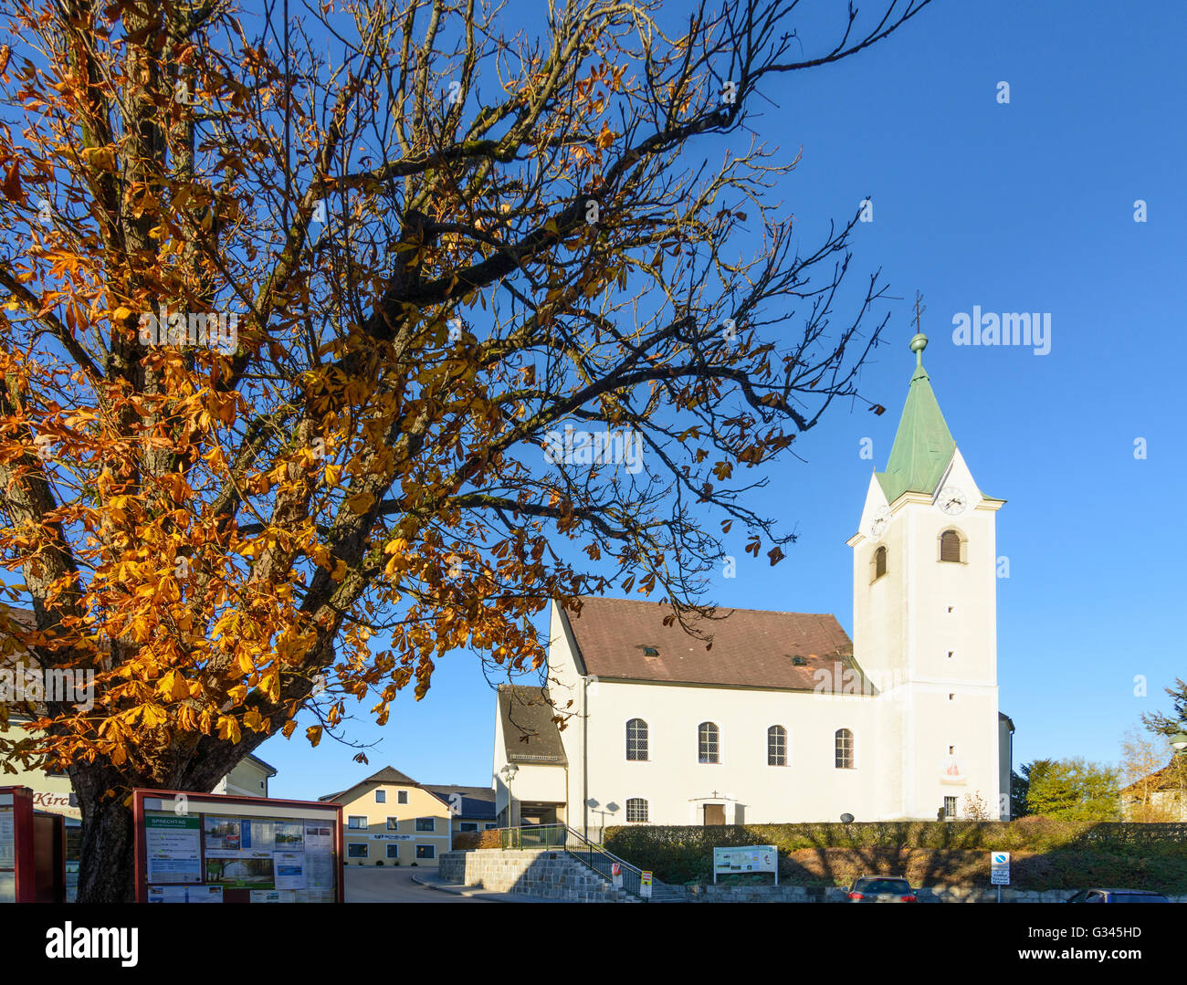 Pfarrkirche, Haibach, Österreich, Oberösterreich, Oberösterreich, Haibach Ob der Donau Stockfoto