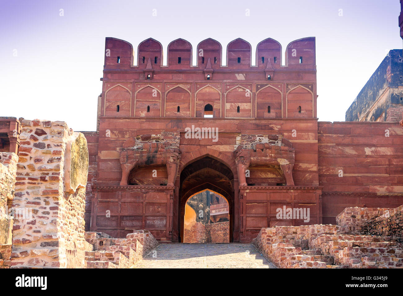 Fatehpur Sikri Moschee, Jami Masjid, UNESCO-Weltkulturerbe, Agra, Uttar Pradesh, Nord-Ost-Indien, Asien Stockfoto