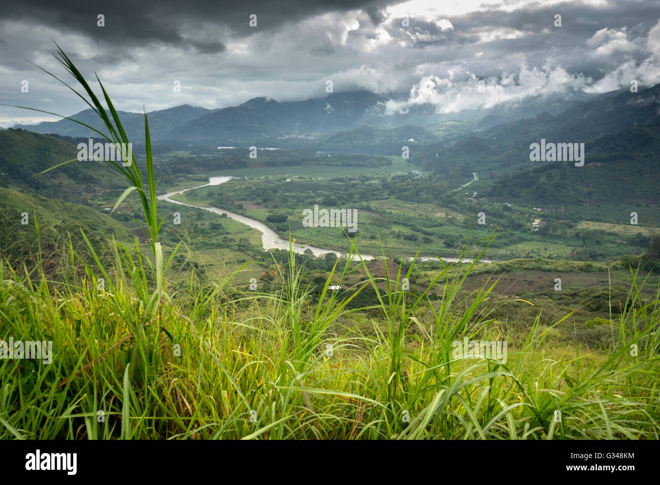 Orosi Valley View, Cartago, Costa Rica Stockfoto