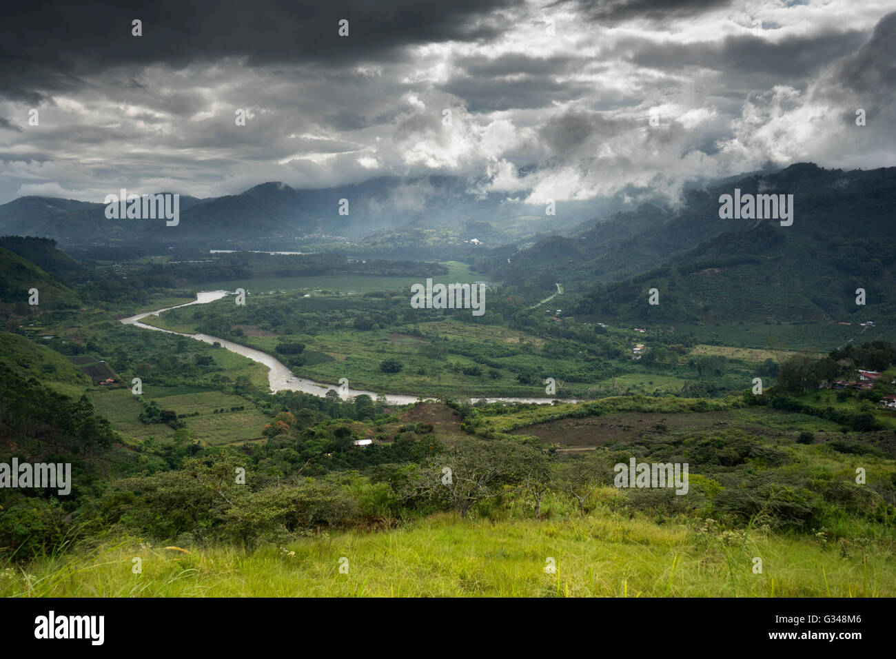 Orosi Valley View, Cartago, Costa Rica Stockfoto