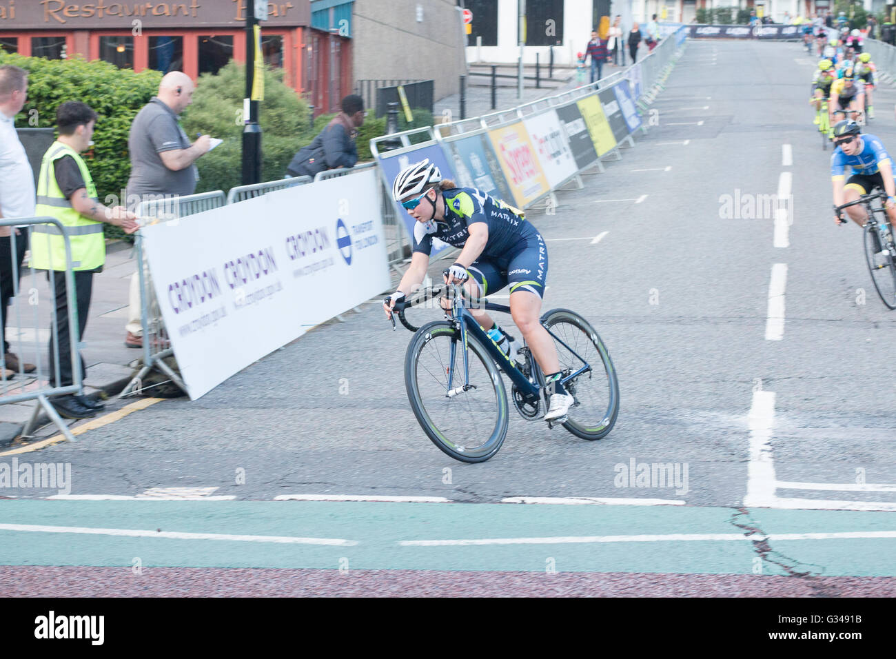 Matrix Fitness Radsport Team Croydon Radrennen 2016 Stockfoto