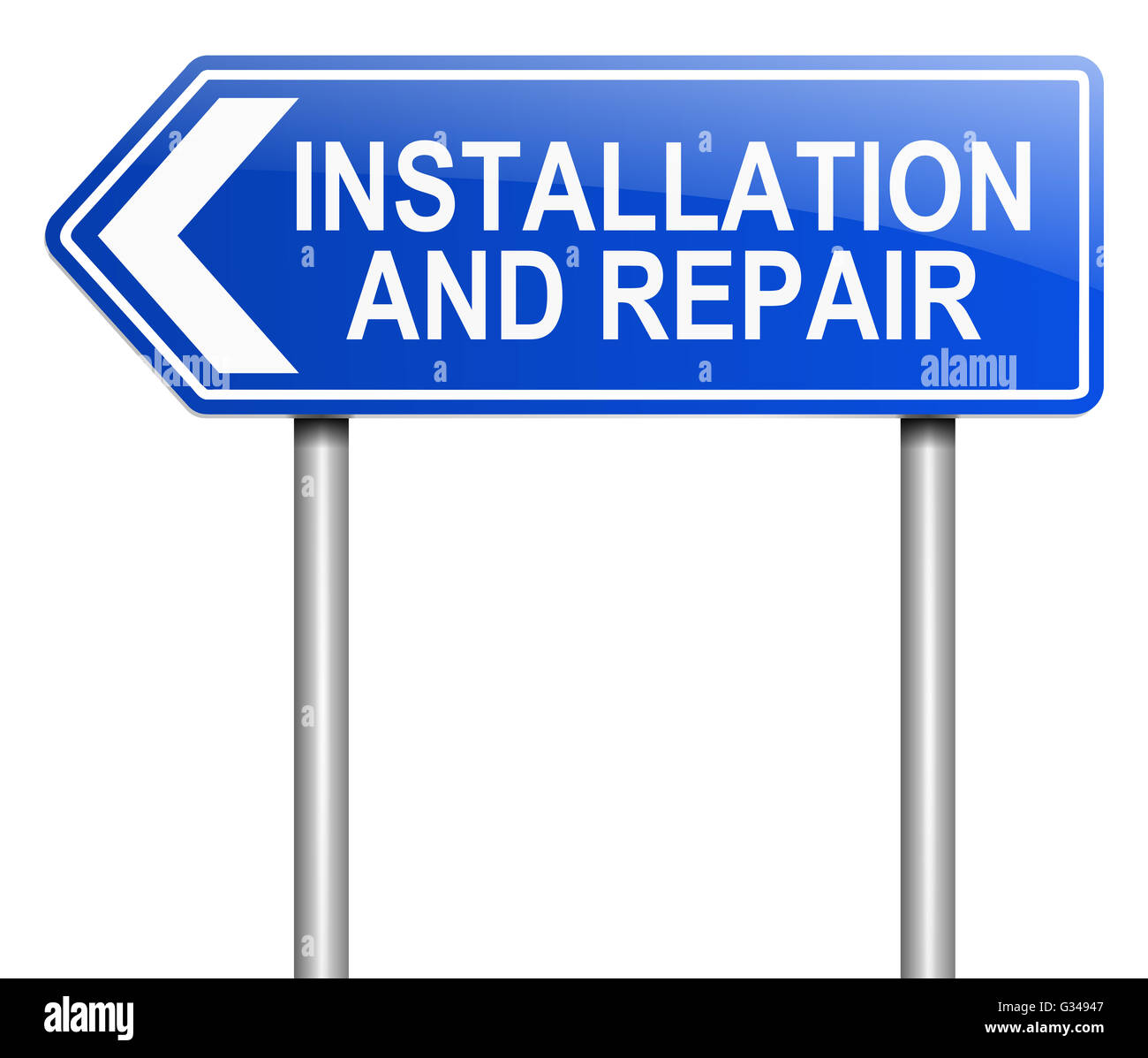 Installation und Reparatur-Konzept. Stockfoto