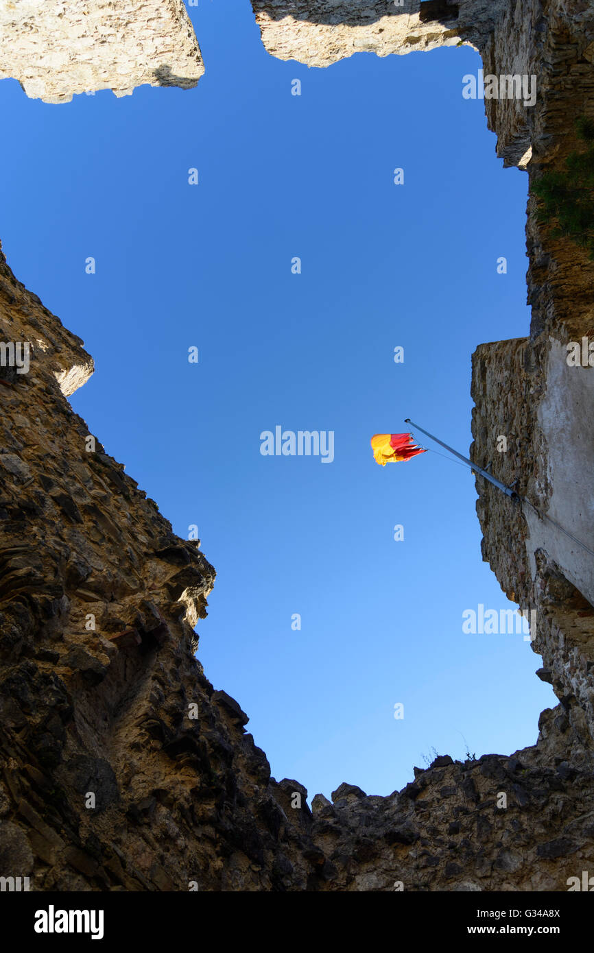 Naturpark Sparbach: Burg Ruine Johannstein, Österreich, Niederösterreich, Niederösterreich, Wienerwald, Hinterbrühl Stockfoto