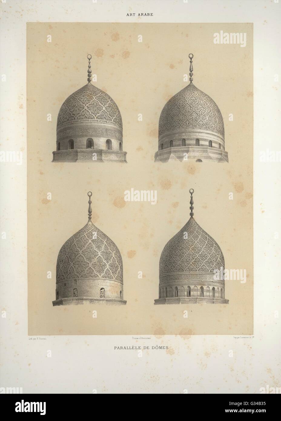 Illustration aus der 1877 Veröffentlichung auf arabische Art: l &amp;#39; Art ...