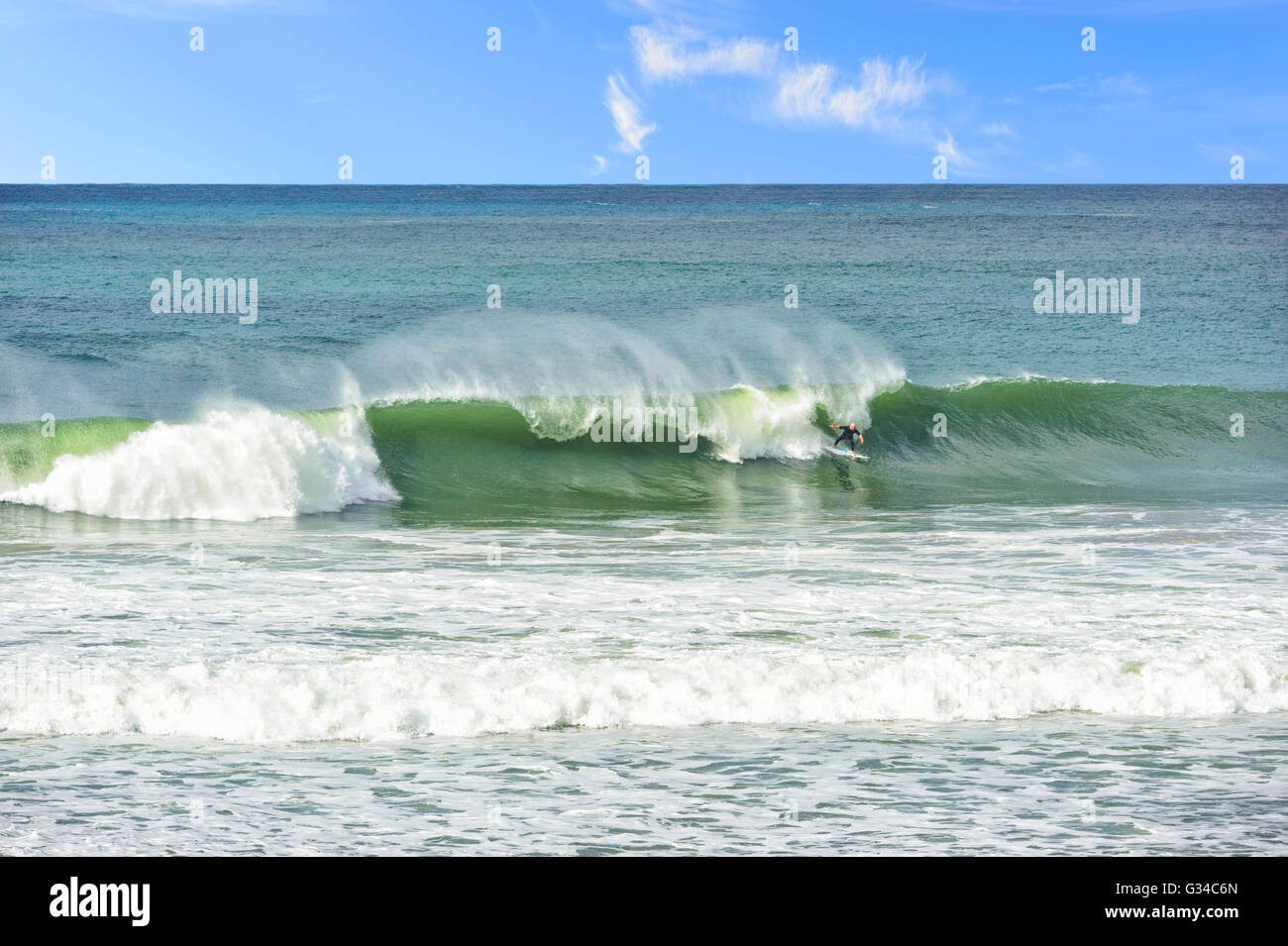 Surfer am Strand Bombo, Kiama, Illawarra Coast, New-South.Wales, Australien Stockfoto
