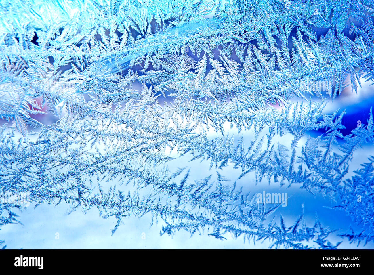 Hintergründe Frost gefrorenen Eis Fenster Stockfoto