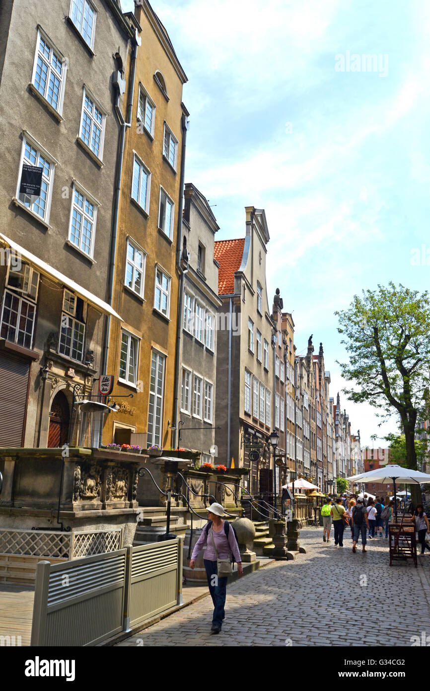 Straßenszene Altstadt Mariacka Straße Danziger Pommern Polen Stockfoto