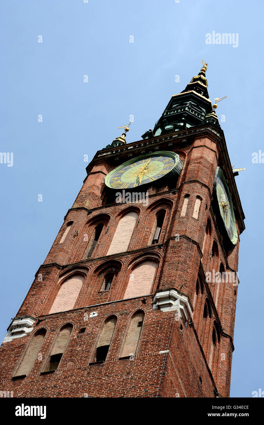 Uhrturm Danziger Pommern Polen Stockfoto