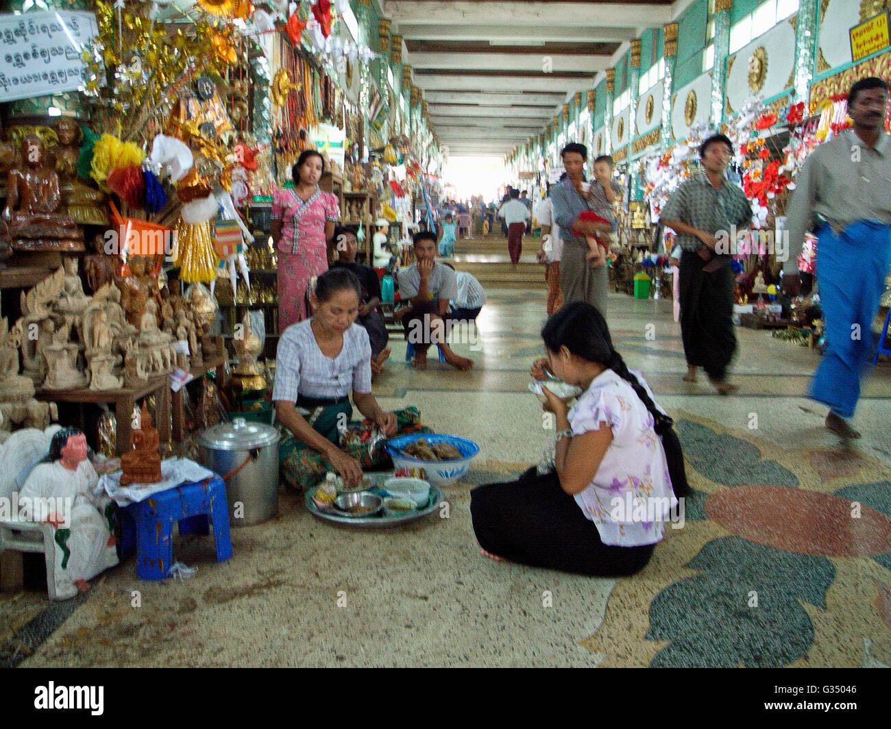 Markt Bogyoke Aung San Market Yangon Myanmar Stockfoto