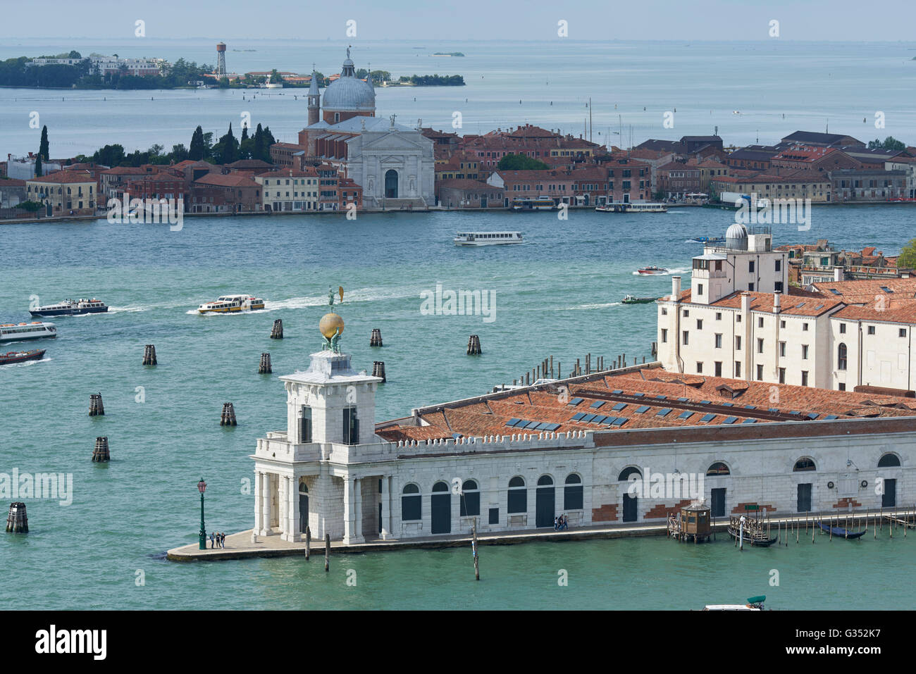 Venedig, Italien, von oben. Blick vom Campanile Saint Markusplatz. Stockfoto