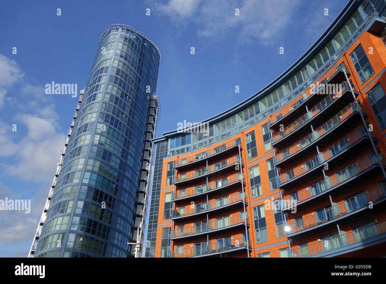 Die Plaza moderne Wohnungen und Büros in Portsmouth Hampshire England Uk Stockfoto