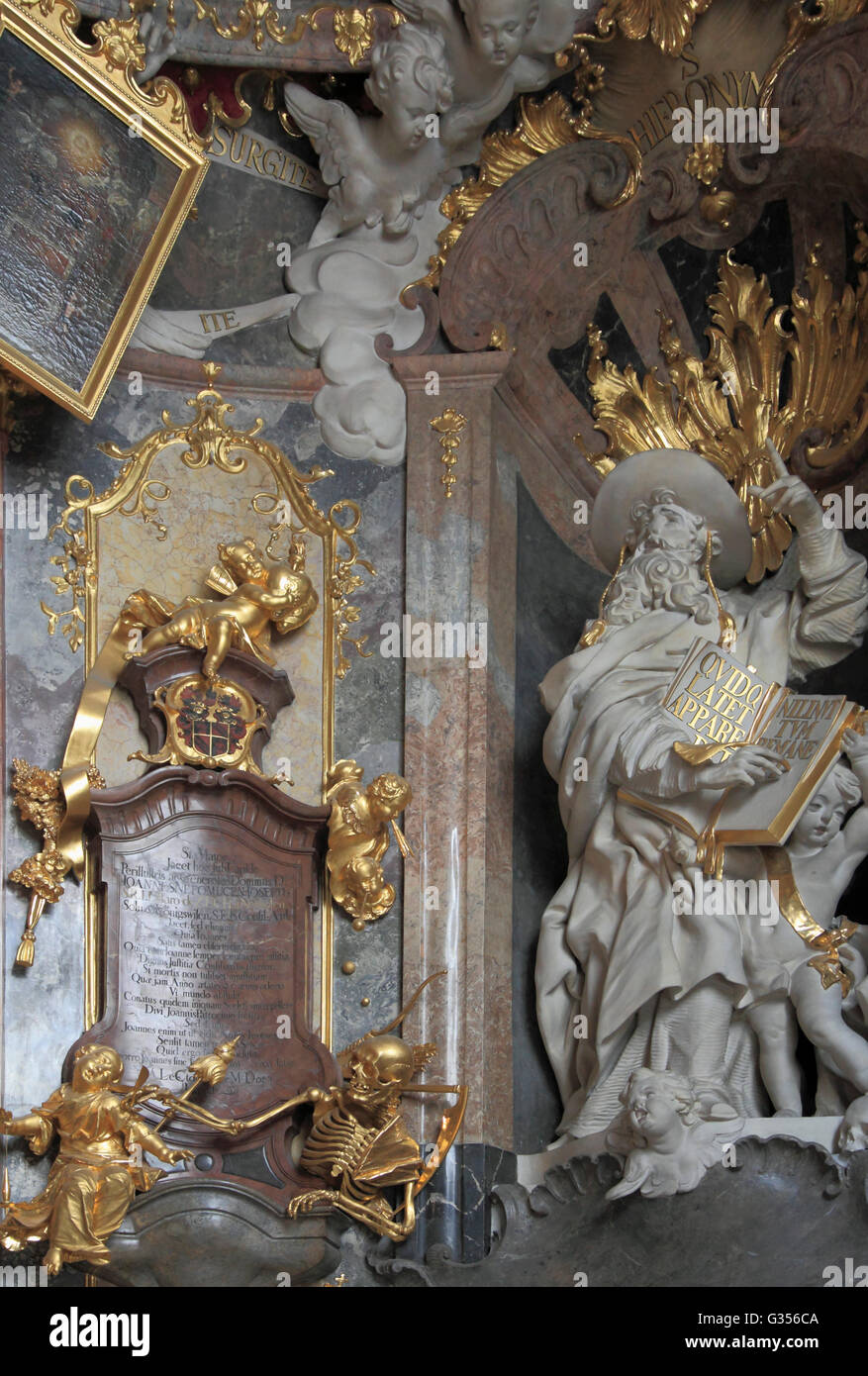 Deutschland, Bayern, München, Asam-Kirche, Innenraum, Stockfoto