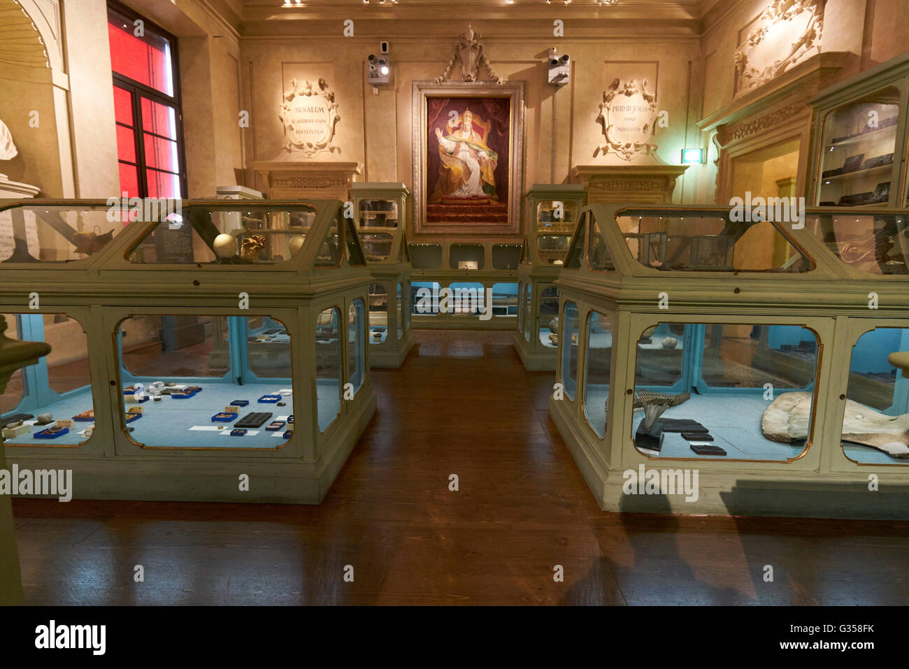 Anatomische Modelle im Poggi Museum (Museo Poggi) in den Palazzo Poggi an der Universität von Bologna. Stockfoto