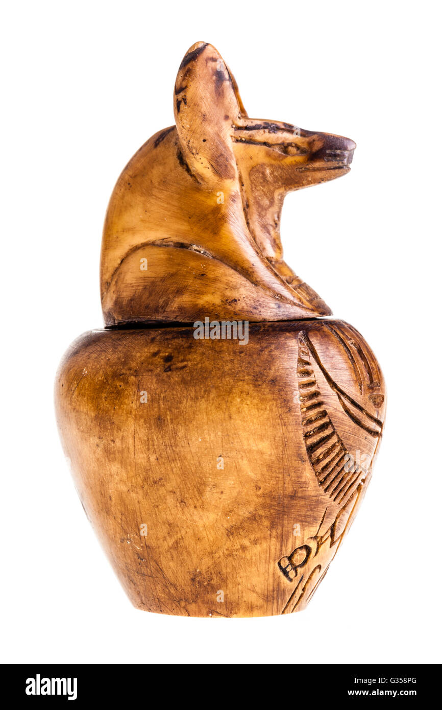 Kanopen wurden während der Mumifizierung von den alten Ägyptern verwendet, um zu speichern und bewahren die Eingeweide ihre owne Stockfoto