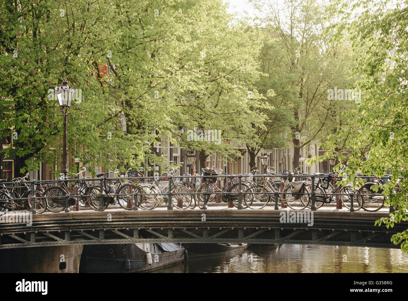 Fahrräder in Amsterdam Stockfoto