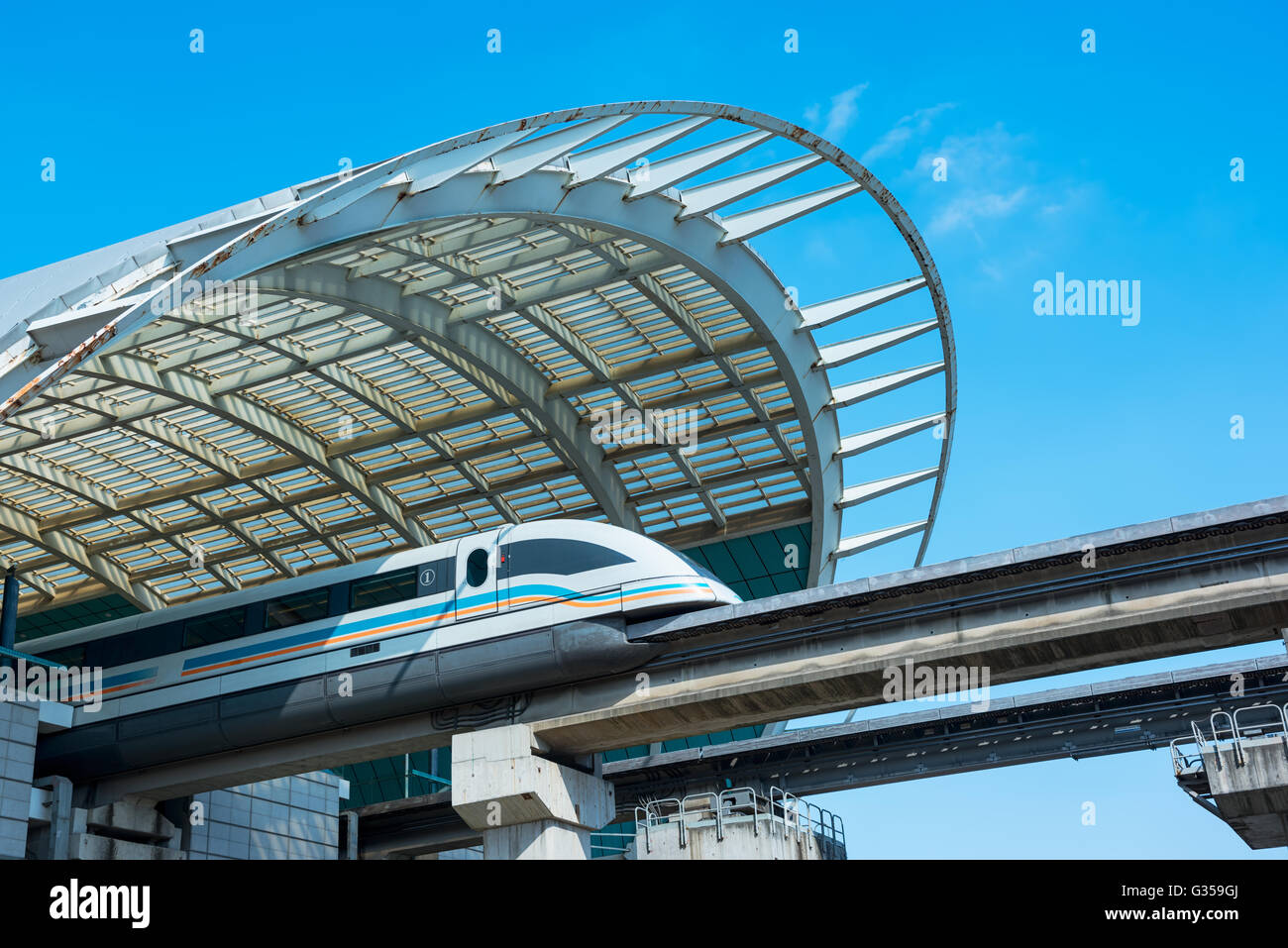 Futuristischen Bahnhof Stockfoto