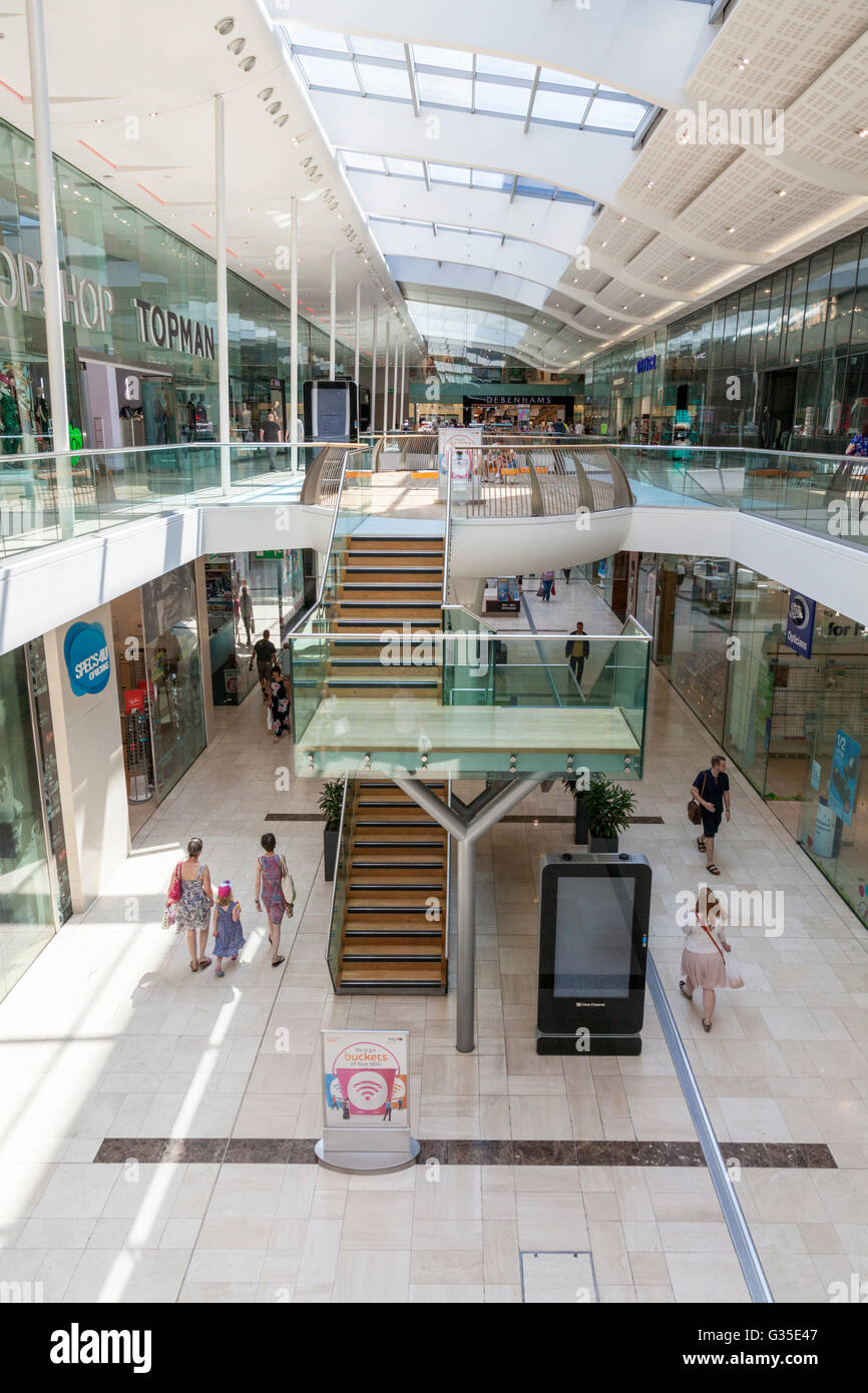 Ein Einkaufszentrum in der intu Derby Einkaufszentrum, Derby, England, Großbritannien Stockfoto