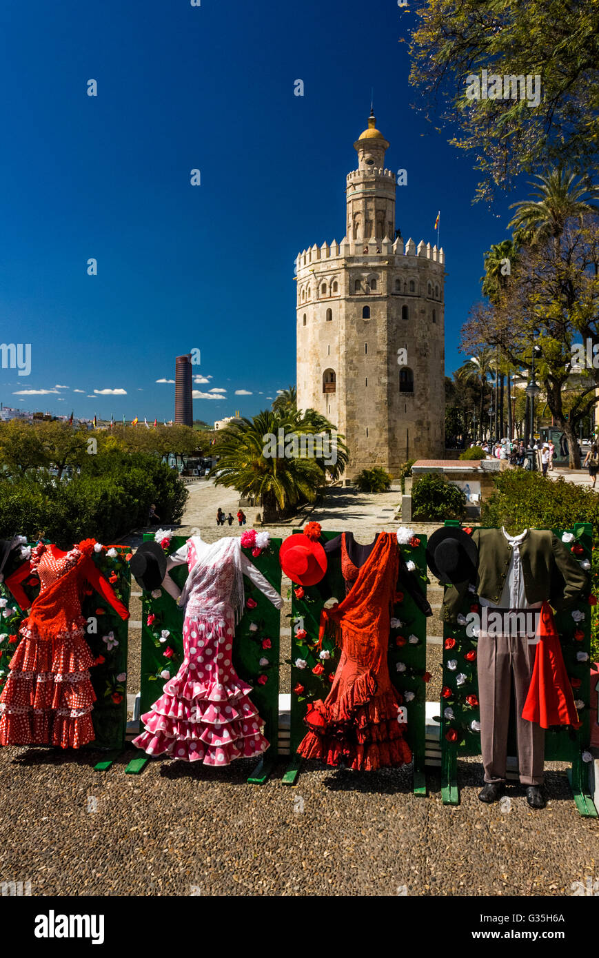 Torre del Oro, Sevilla, Spanien Stockfoto