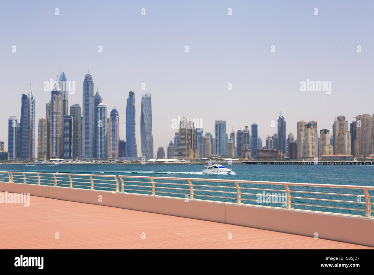Anblick des Marina-Viertels in Dubai Stockfoto