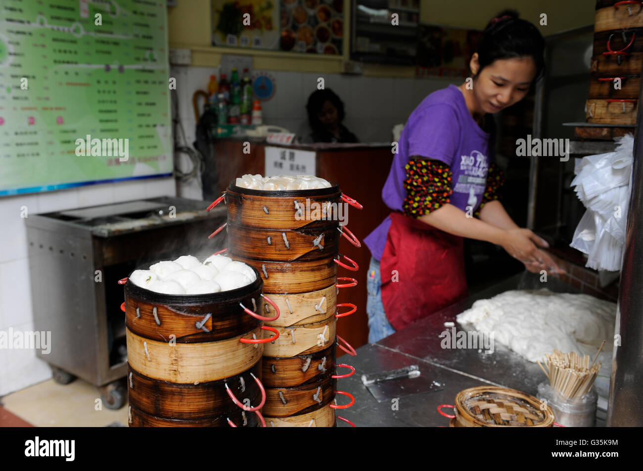 CHINESISCHEN Provinz Guangdong, Stadt Guangzhou, Knödel / VR CHINA, Metropole Guangzhou Kanton, Knödel, Maultaschen Stockfoto