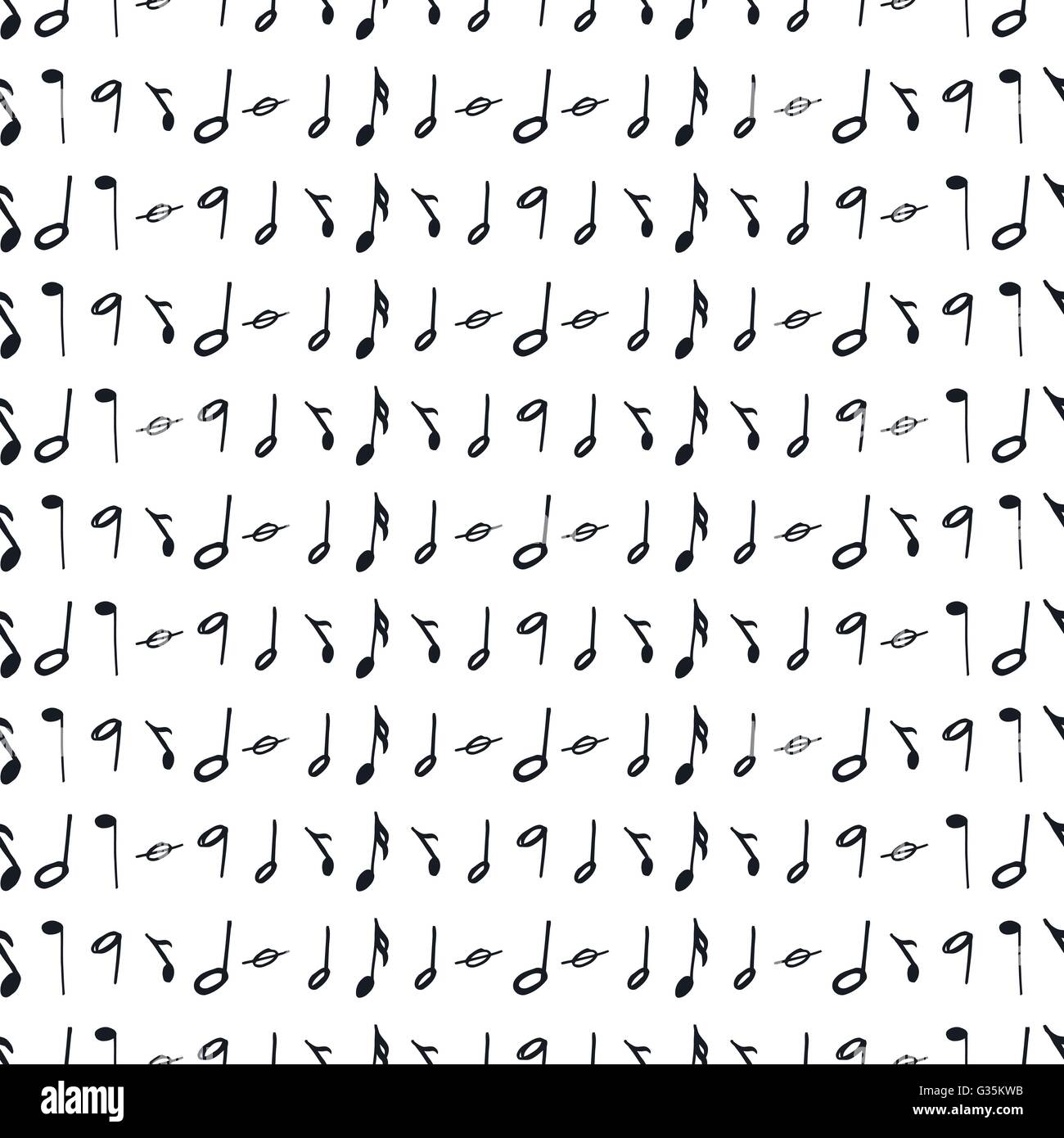 Nahtlose Muster mit Noten Stock Vektor