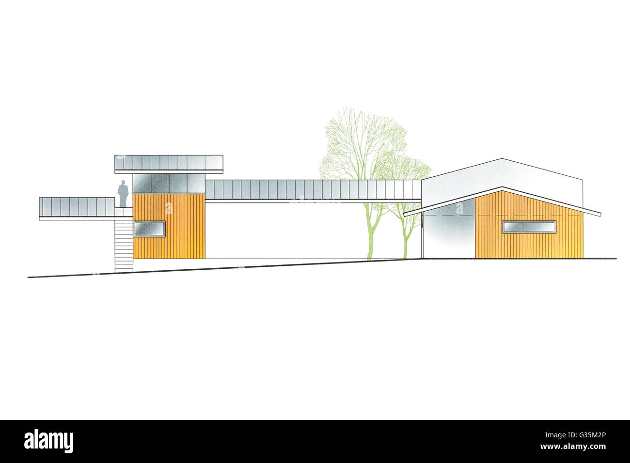 neue Haus Plan Bauplan zeichnen, architektonischen Hintergrund Stockfoto