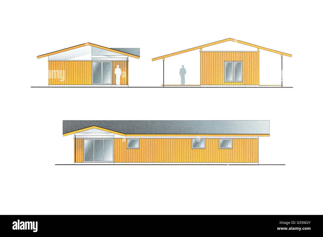 neue Haus Plan Bauplan zeichnen, architektonischen Hintergrund Stockfoto