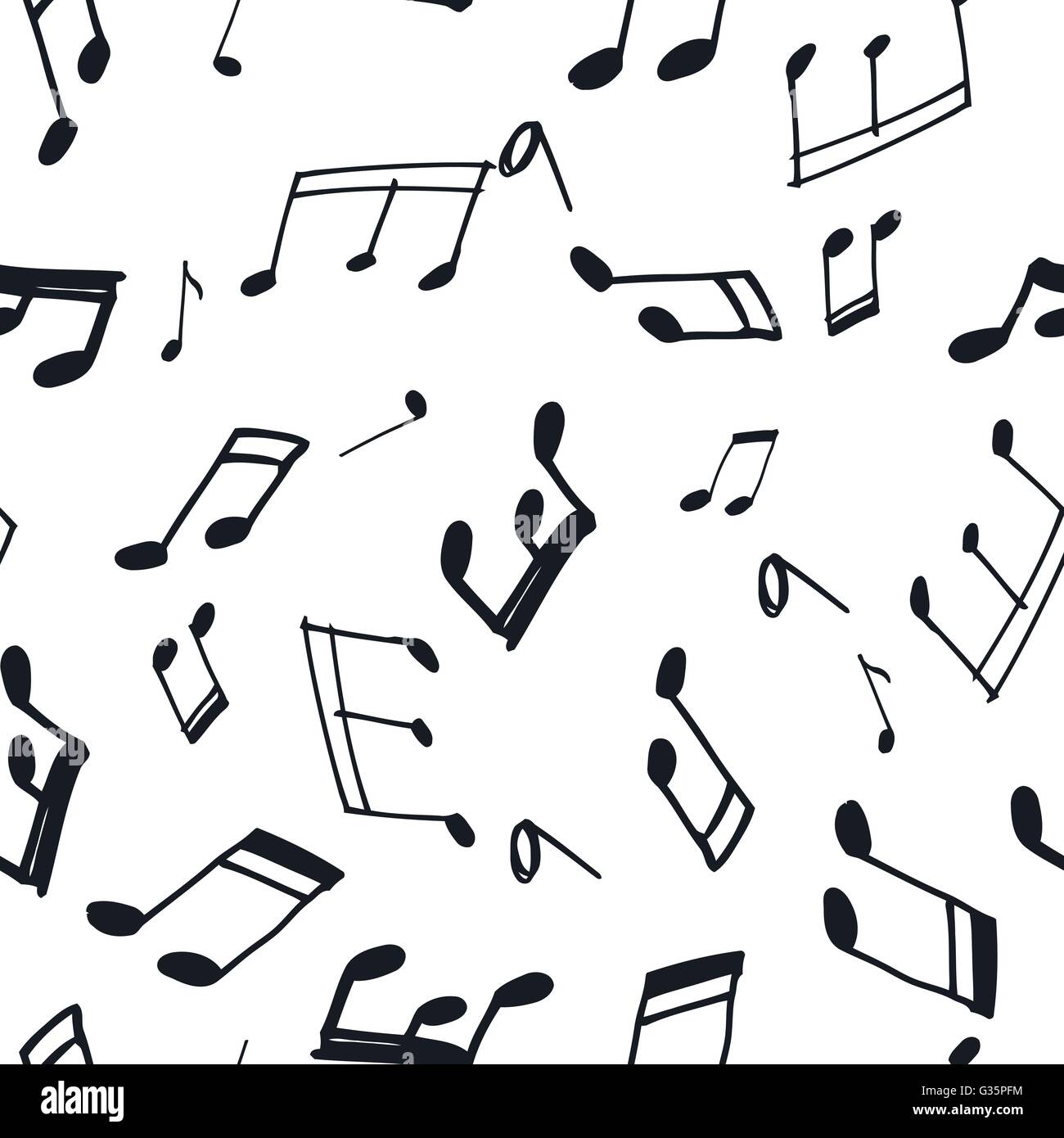 Nahtlose Muster mit Noten Stock Vektor